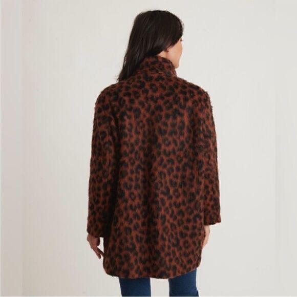 NWT MARINE LAYER Stephanie Cocoon Coat in Cheetah Size M - Picture 2 of 12